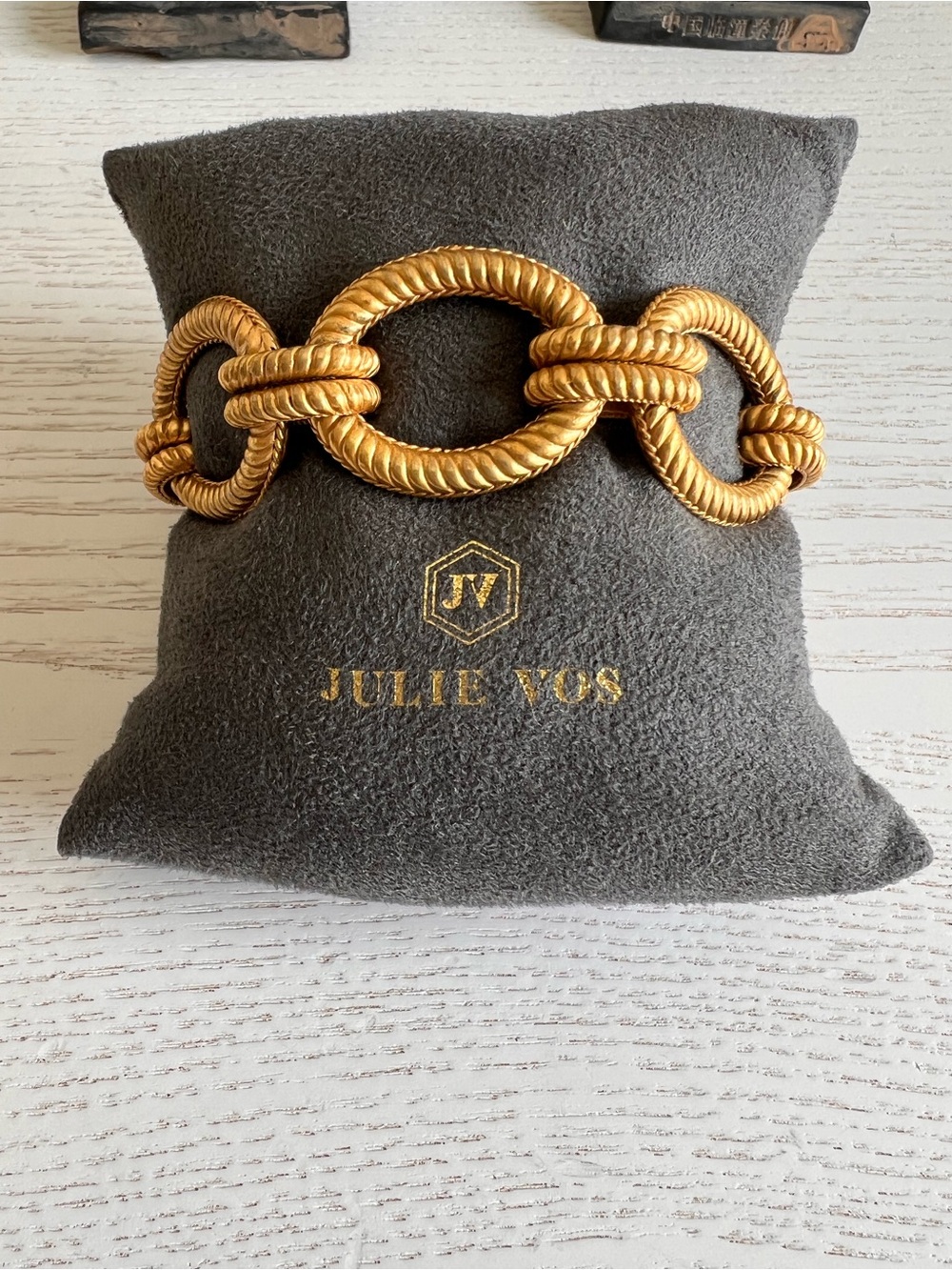 RARE Julie Vos Gold Olympia Bracelet